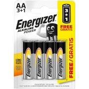 Energizer Alkaline Power AA; LR06; blister 3+1 ks